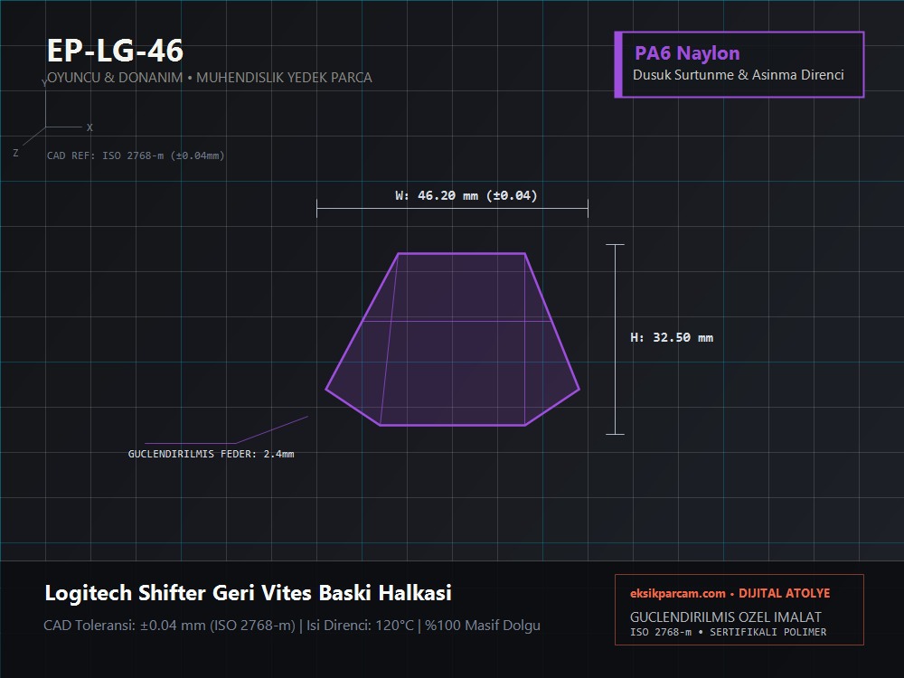 Logitech Driving Force Shifter Geri Vites Baskı Halkası & Mil Burcu