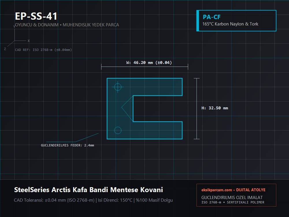 SteelSeries Arctis 3 / 5 / 7 / 9 / Pro Kafa Bandı Mafsal Kovanı (Hinge Kit)